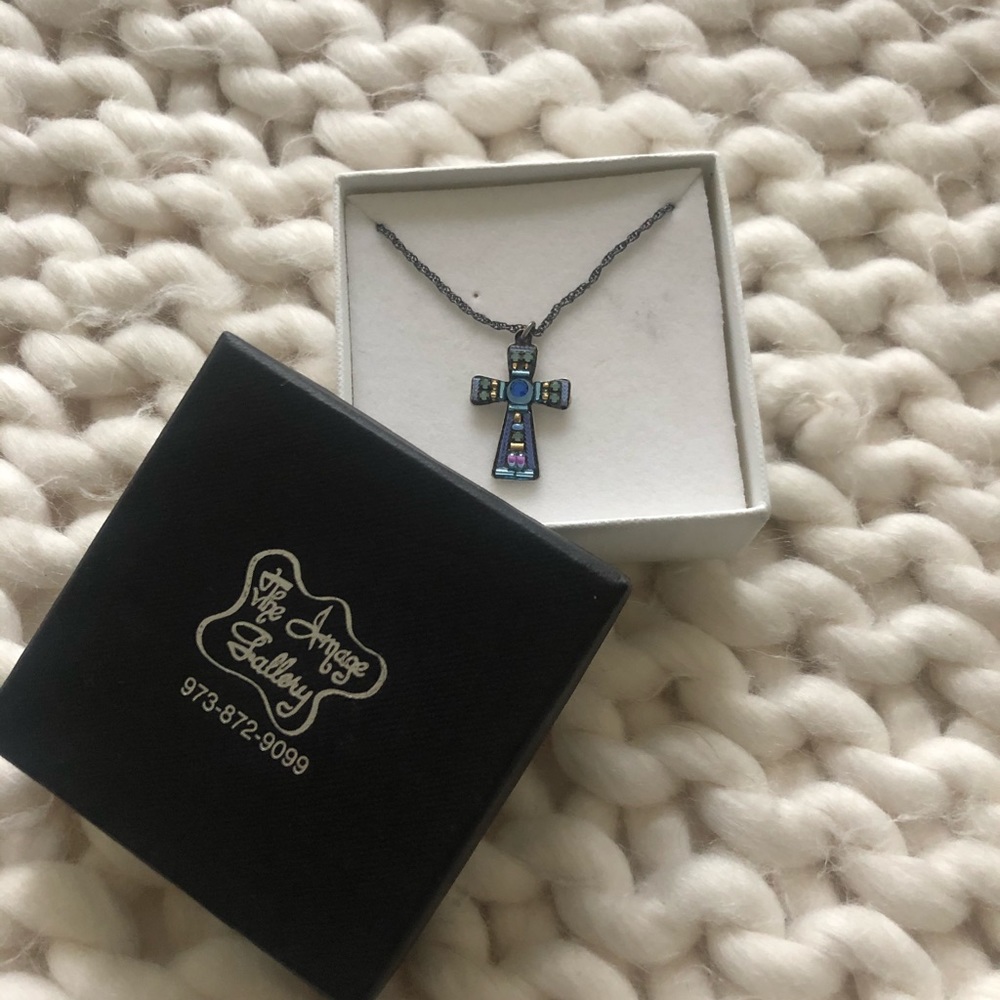 colorful cross necklace